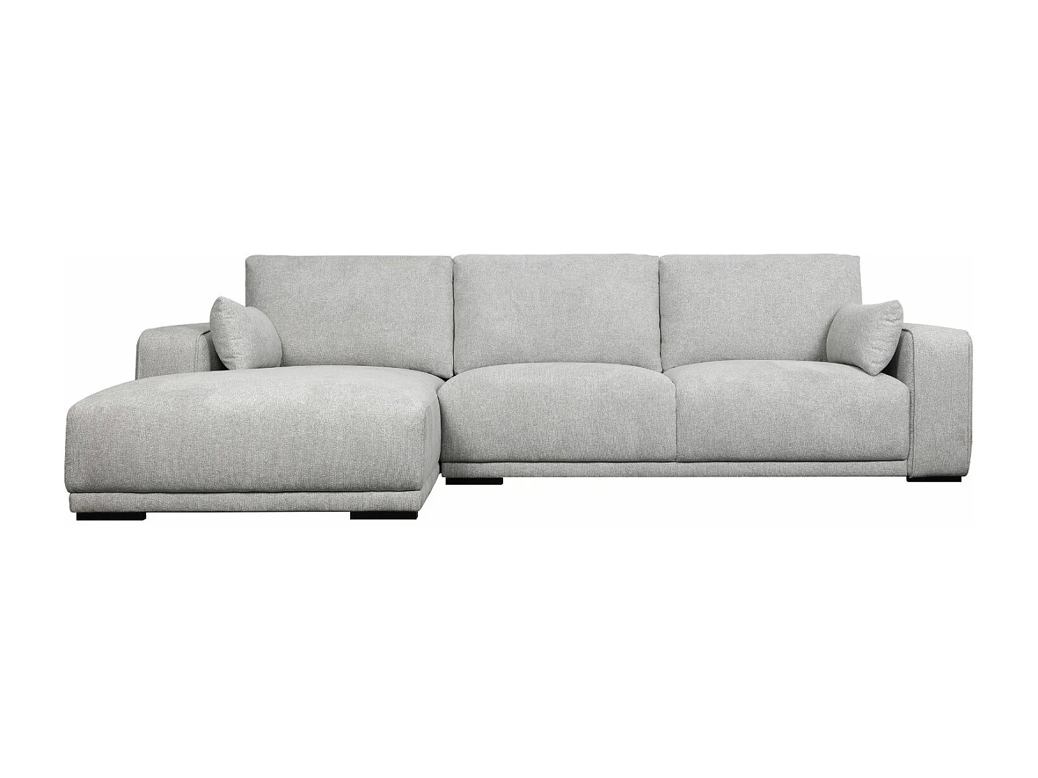 Ecksofa Links California - 3-Sitzer - Stoff - Grau
