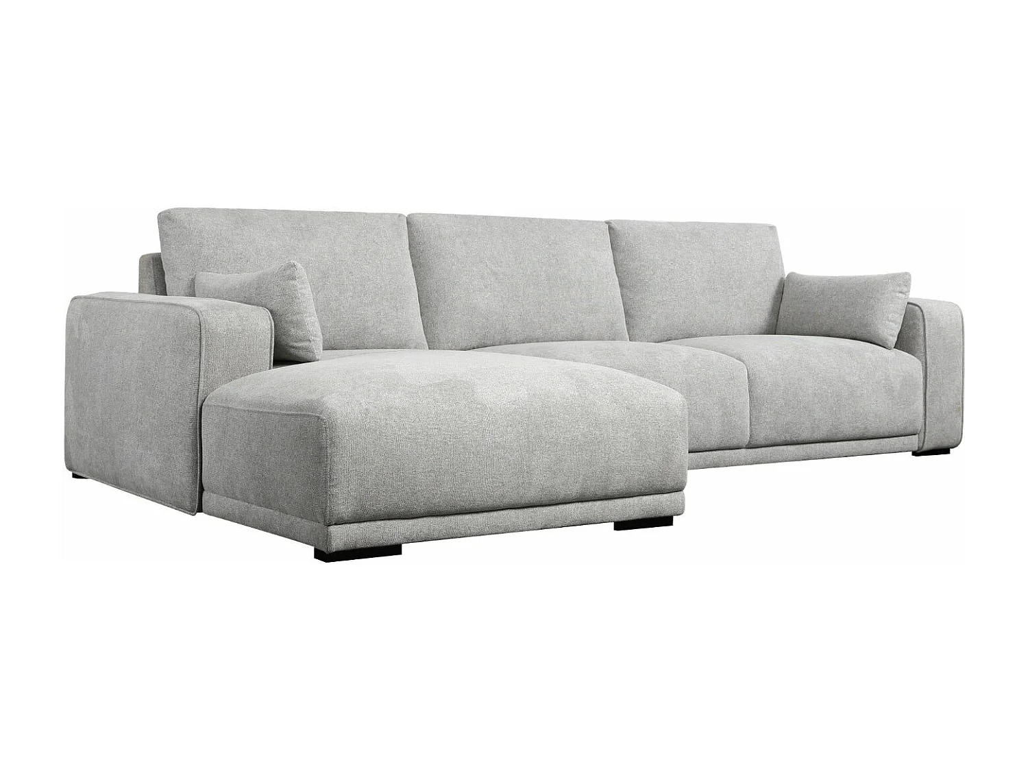 Ecksofa Links California - 3-Sitzer - Stoff - Grau