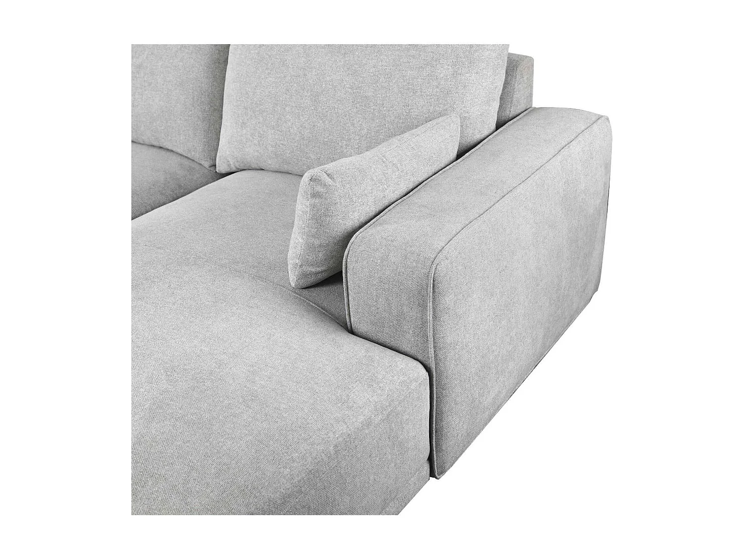 Ecksofa Links California - 3-Sitzer - Stoff - Grau