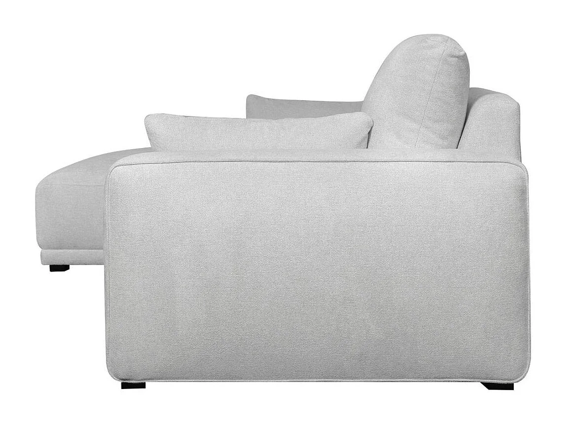 Canapé d'angle gauche California - 3 places - Tissu - Gris