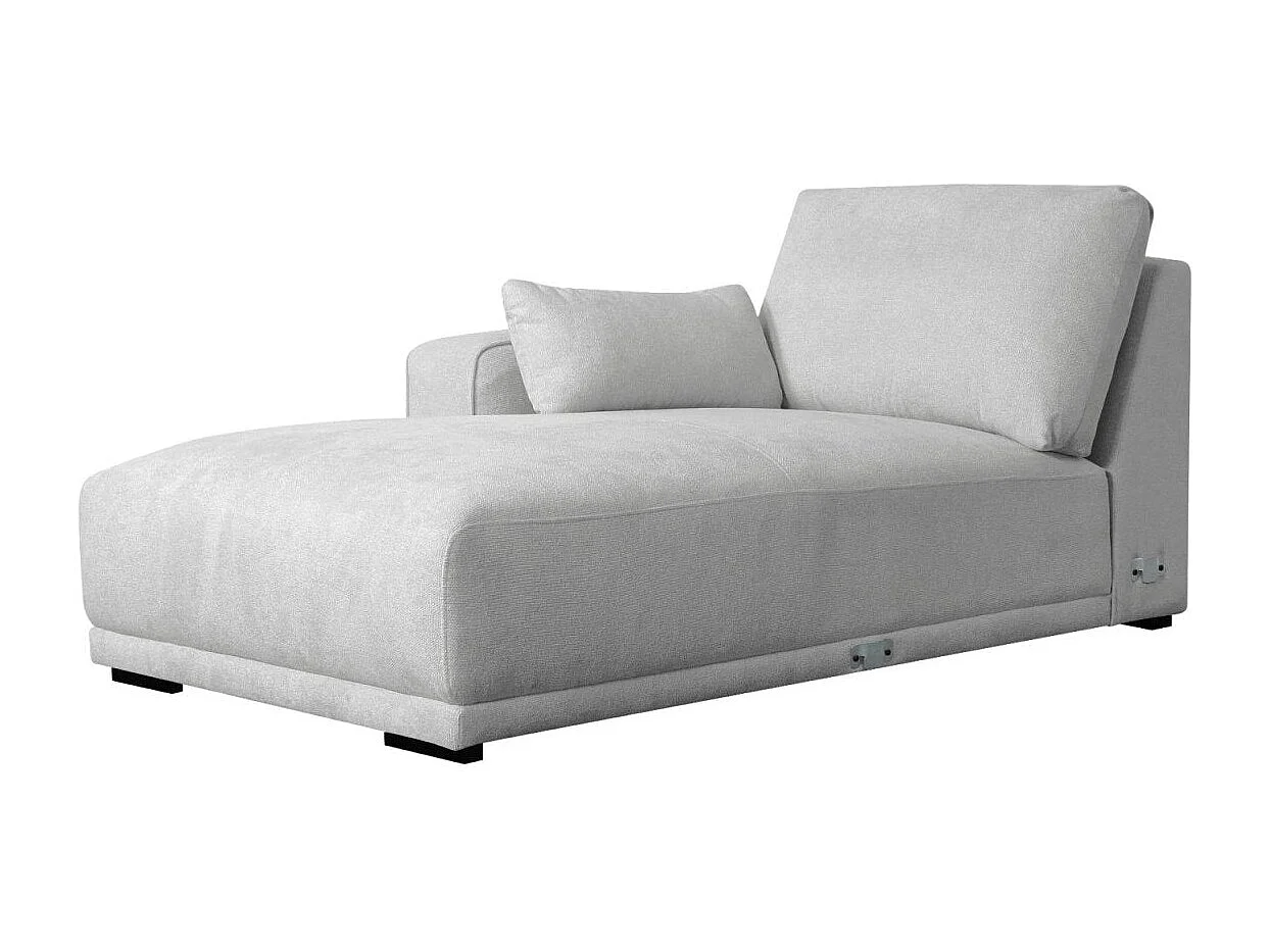 Canapé d'angle gauche California - 3 places - Tissu - Gris