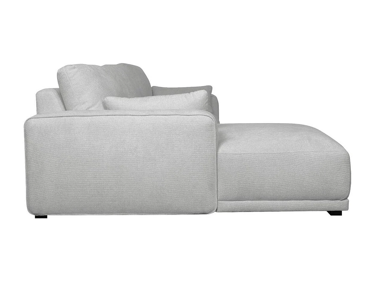 Canapé d'angle gauche California - 3 places - Tissu - Gris