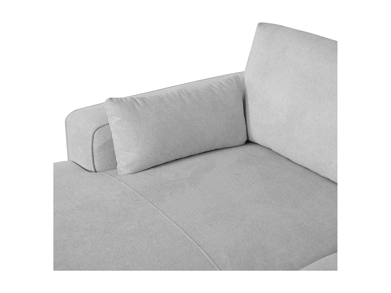 Canapé d'angle gauche California - 3 places - Tissu - Gris