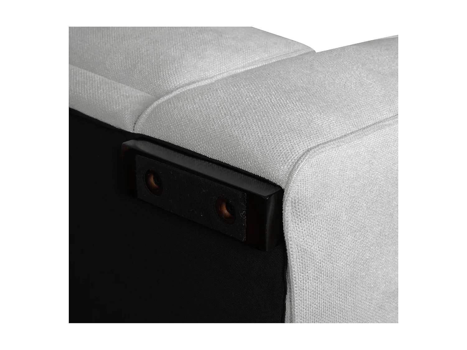 Canapé d'angle gauche California - 3 places - Tissu - Gris