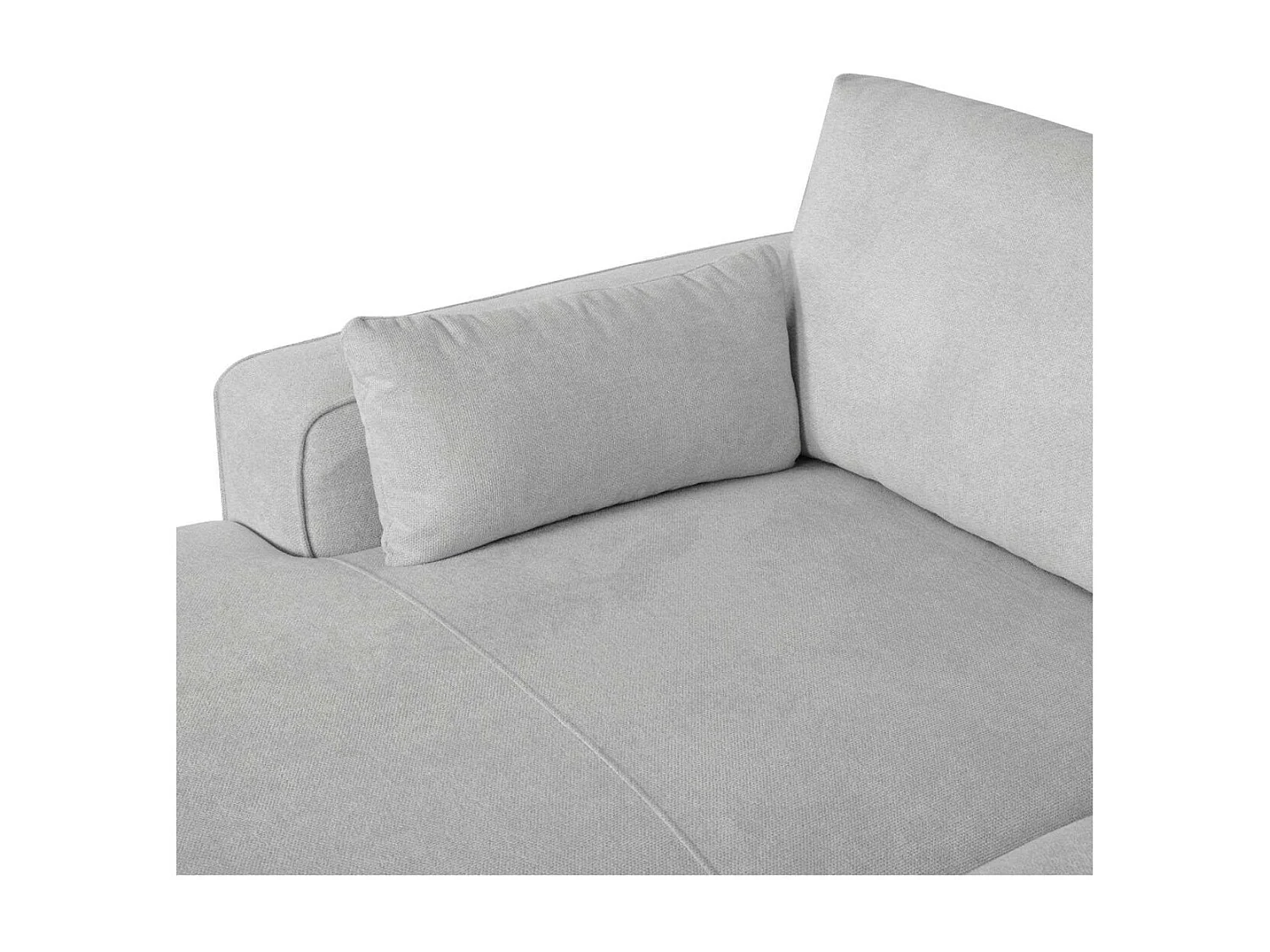 Canapé d'angle gauche California - 3 places - Tissu - Gris