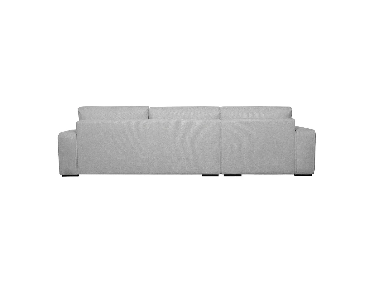 Canapé d'angle gauche California - 3 places - Tissu - Gris