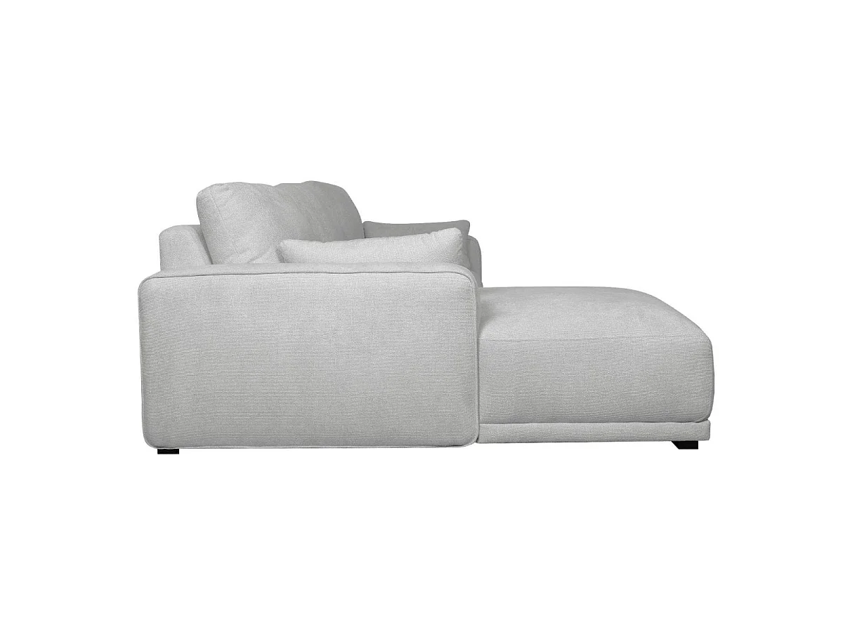 Canapé d'angle gauche California - 3 places - Tissu - Gris