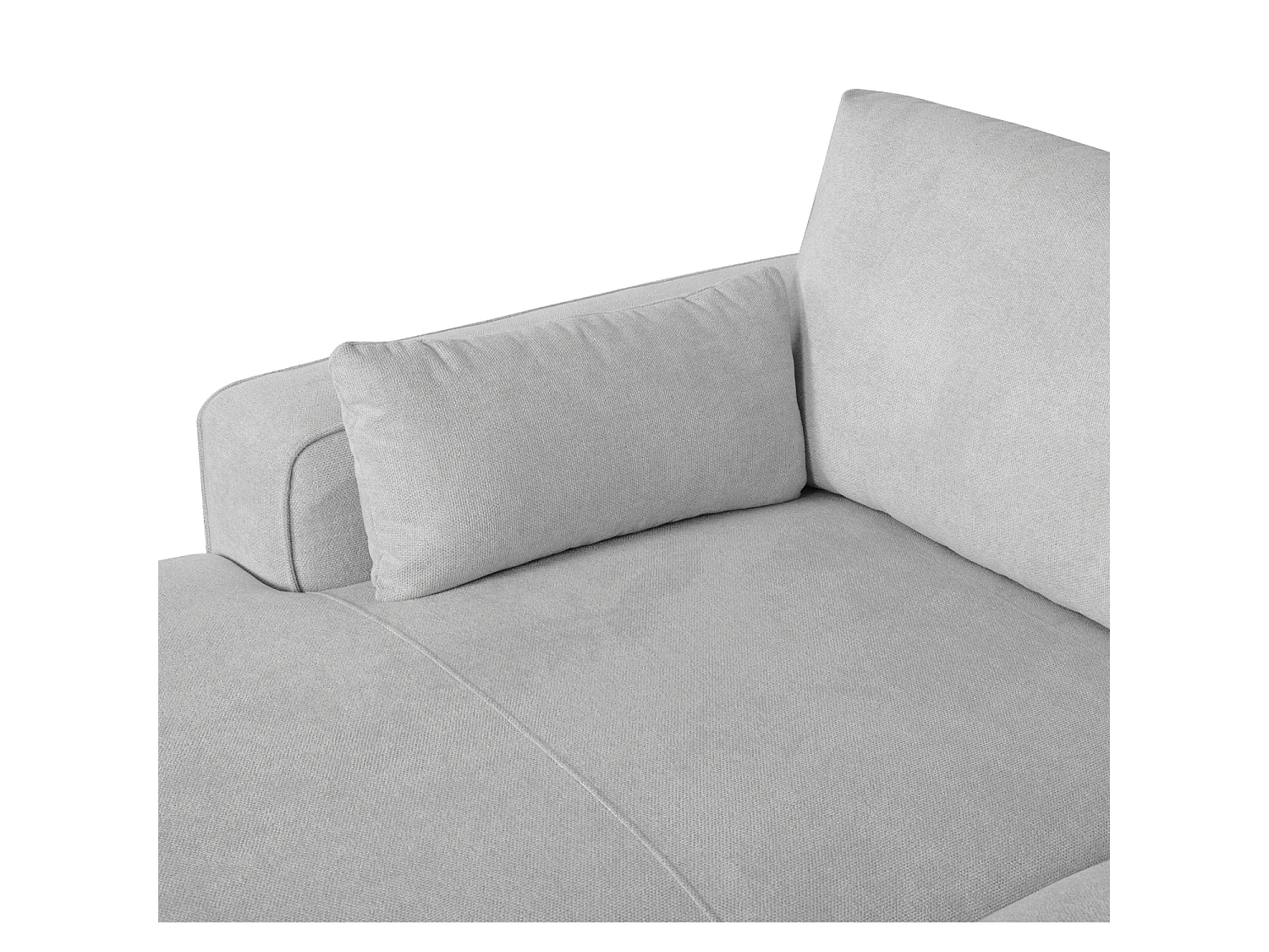 Canapé d'angle gauche California - 3 places - Tissu - Gris