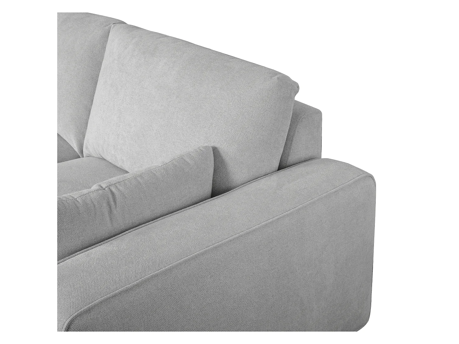 Canapé d'angle gauche California - 3 places - Tissu - Gris