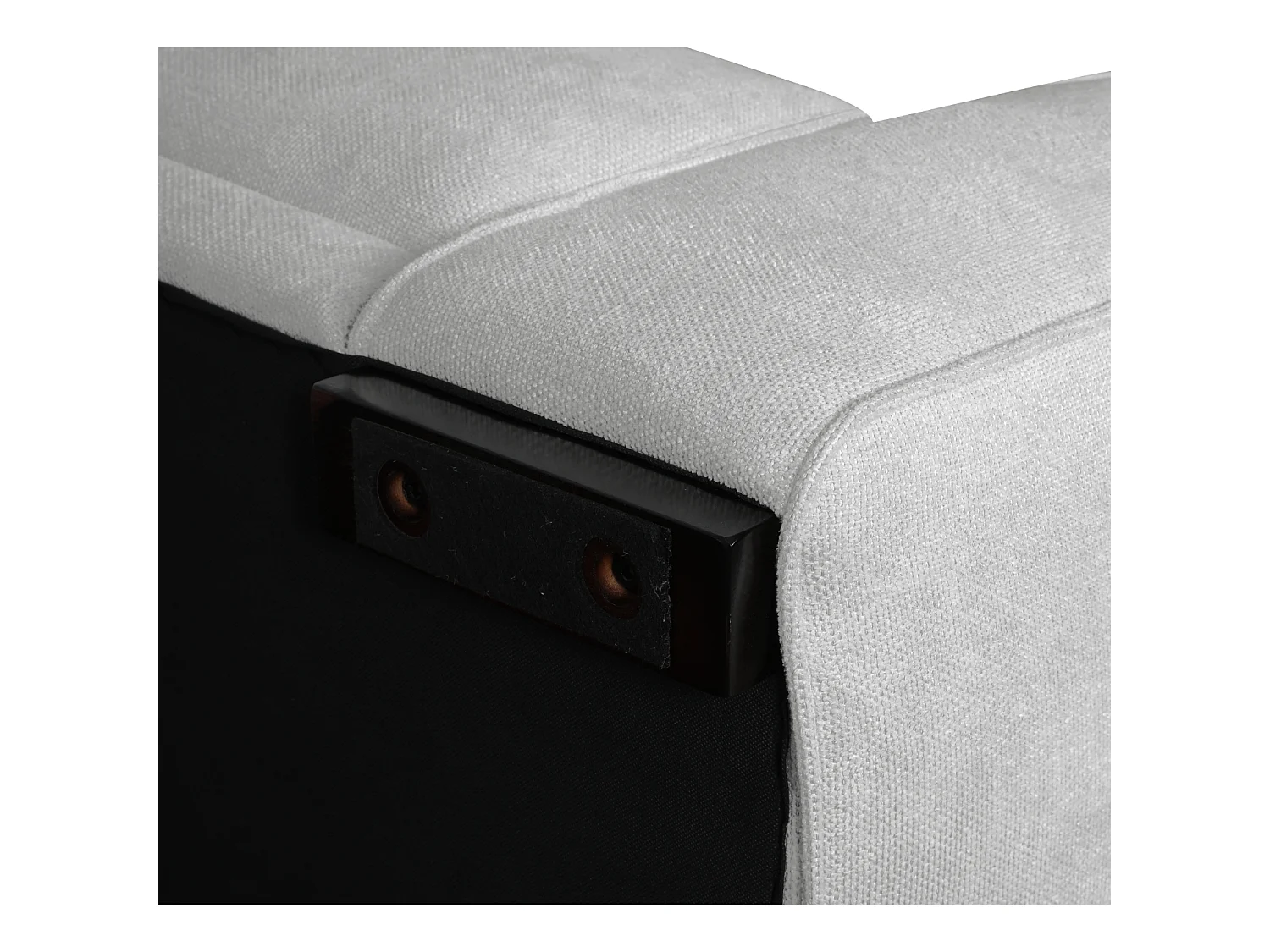 Canapé d'angle gauche California - 3 places - Tissu - Gris