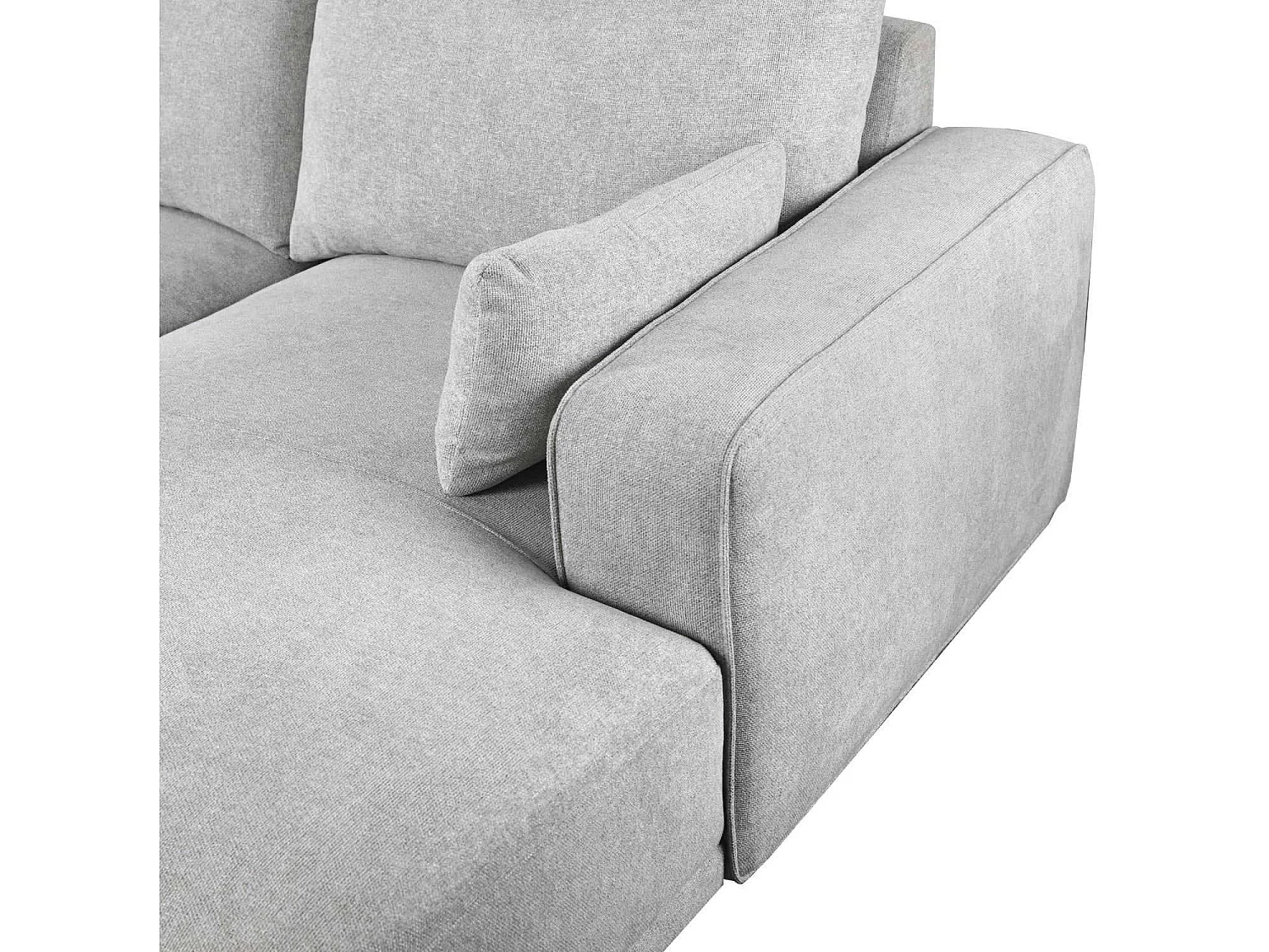 Ecksofa Rechts California - 3-Sitzer - Stoff - Grau