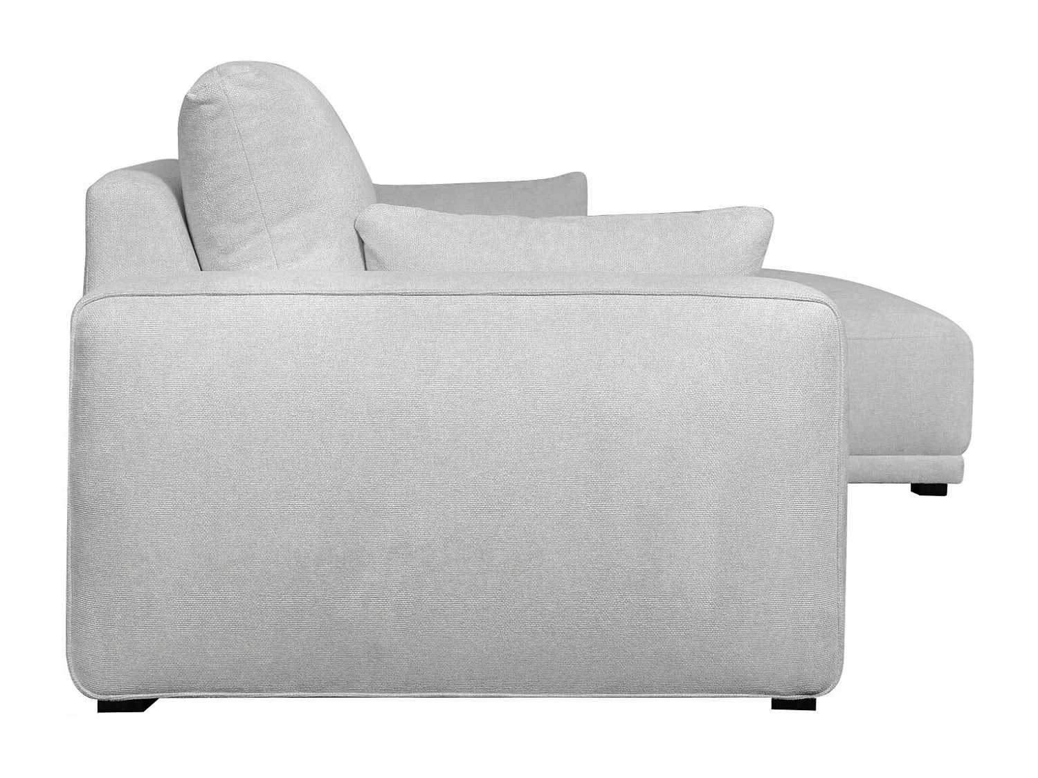 Ecksofa Rechts California - 3-Sitzer - Stoff - Grau