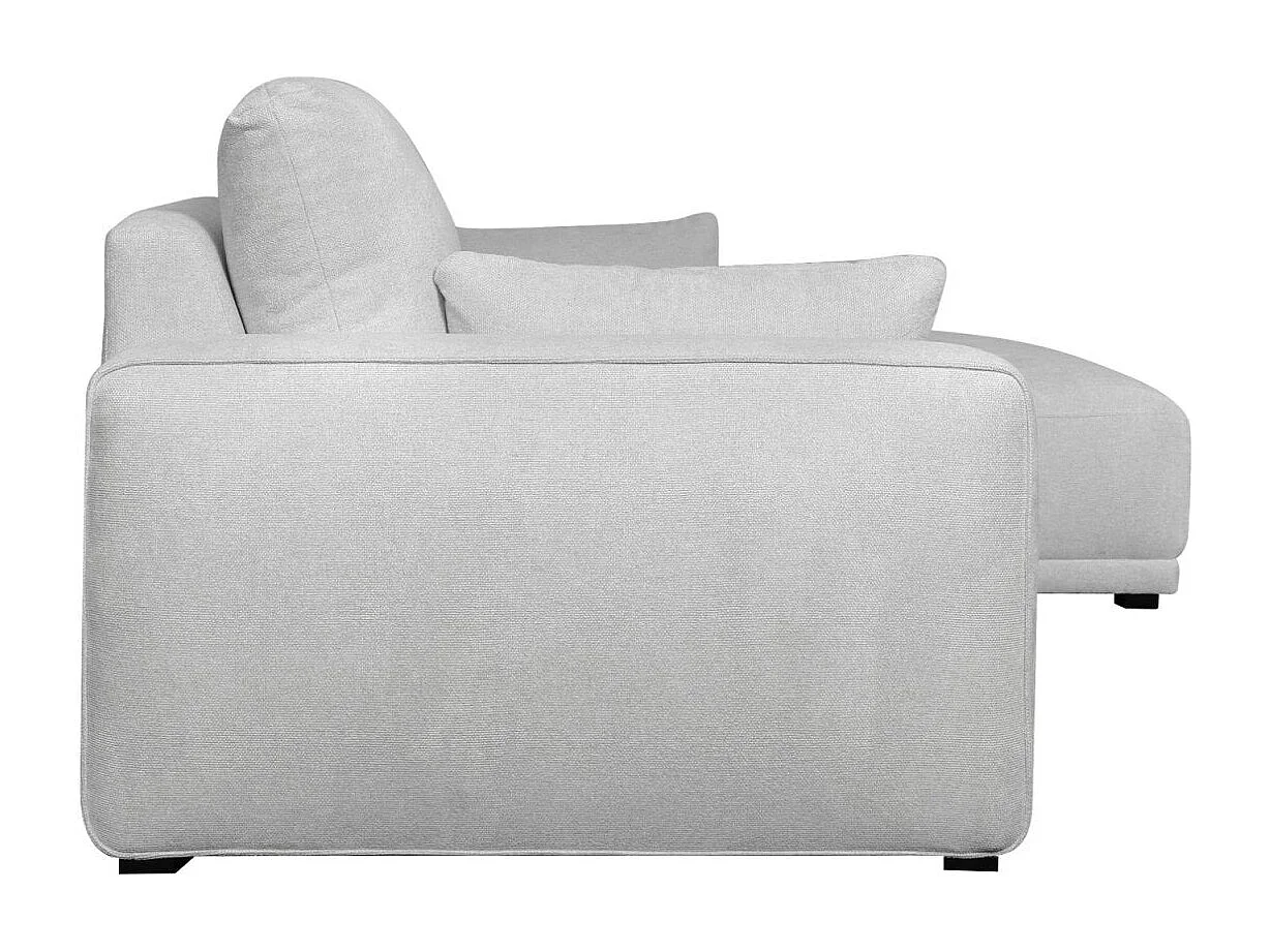 Canapé d'angle droite California - 3 places - Tissu - Gris