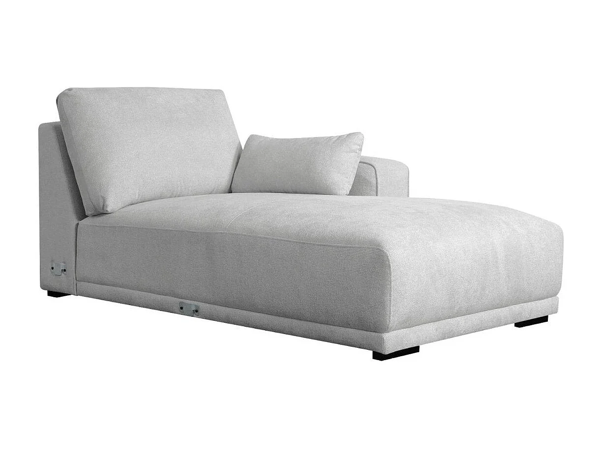 Canapé d'angle droite California - 3 places - Tissu - Gris