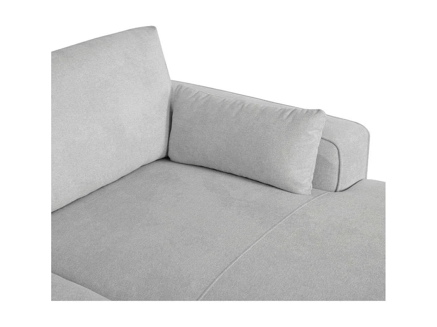 Canapé d'angle droite California - 3 places - Tissu - Gris