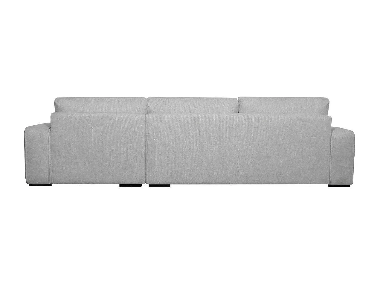 Hoekbank met hoek rechts 3 zitplaatsen California van stof - grijs