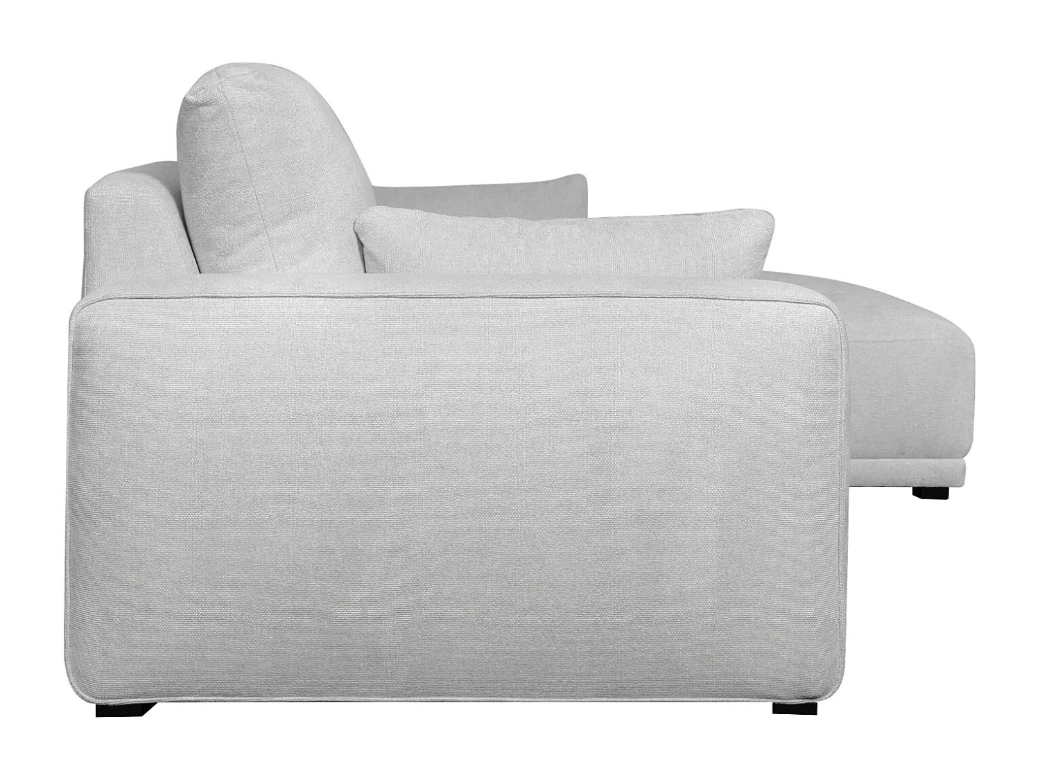 Hoekbank met hoek rechts 3 zitplaatsen California van stof - grijs