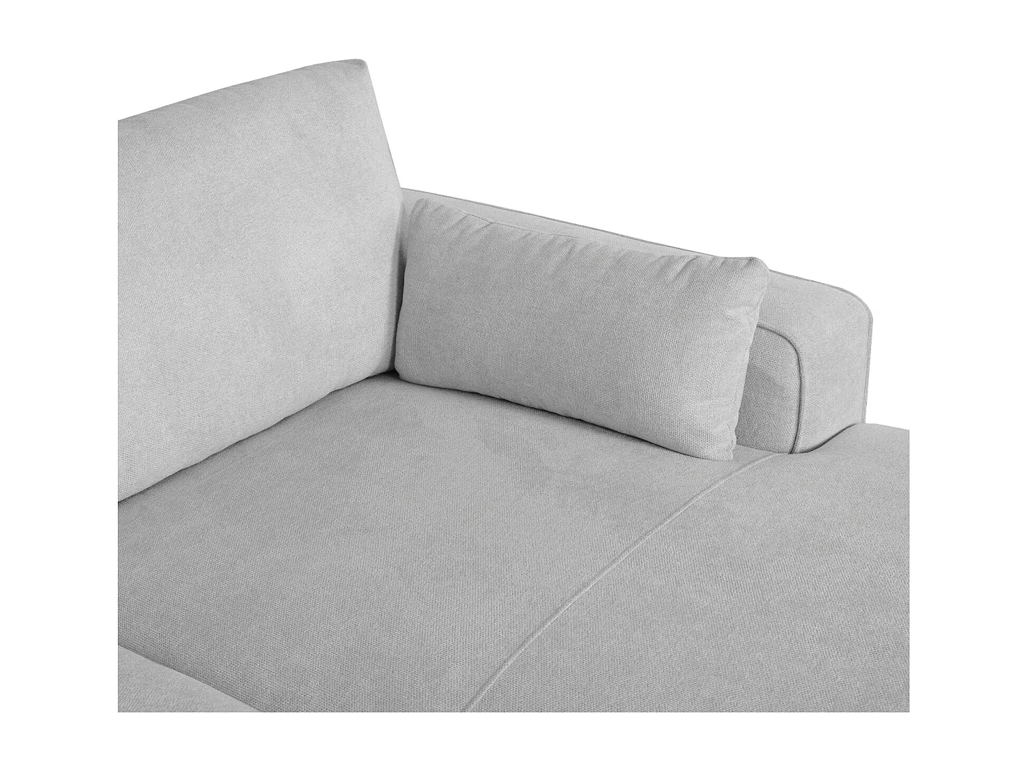 Hoekbank met hoek rechts 3 zitplaatsen California van stof - grijs