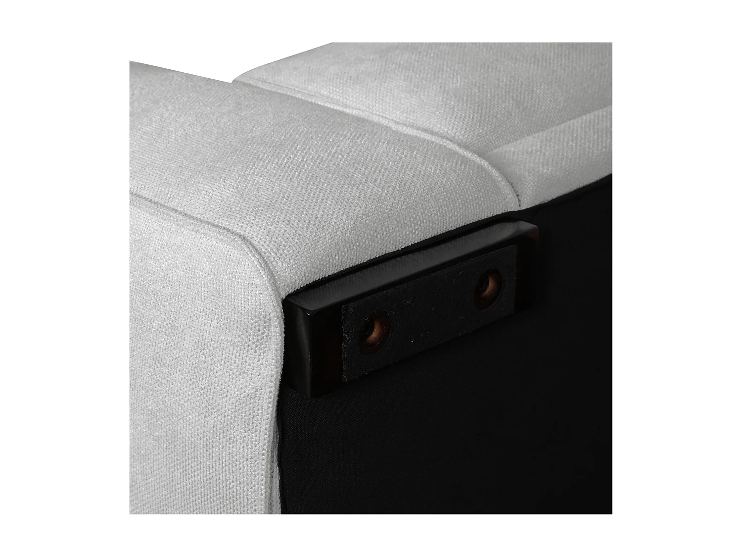 Hoekbank met hoek rechts 3 zitplaatsen California van stof - grijs