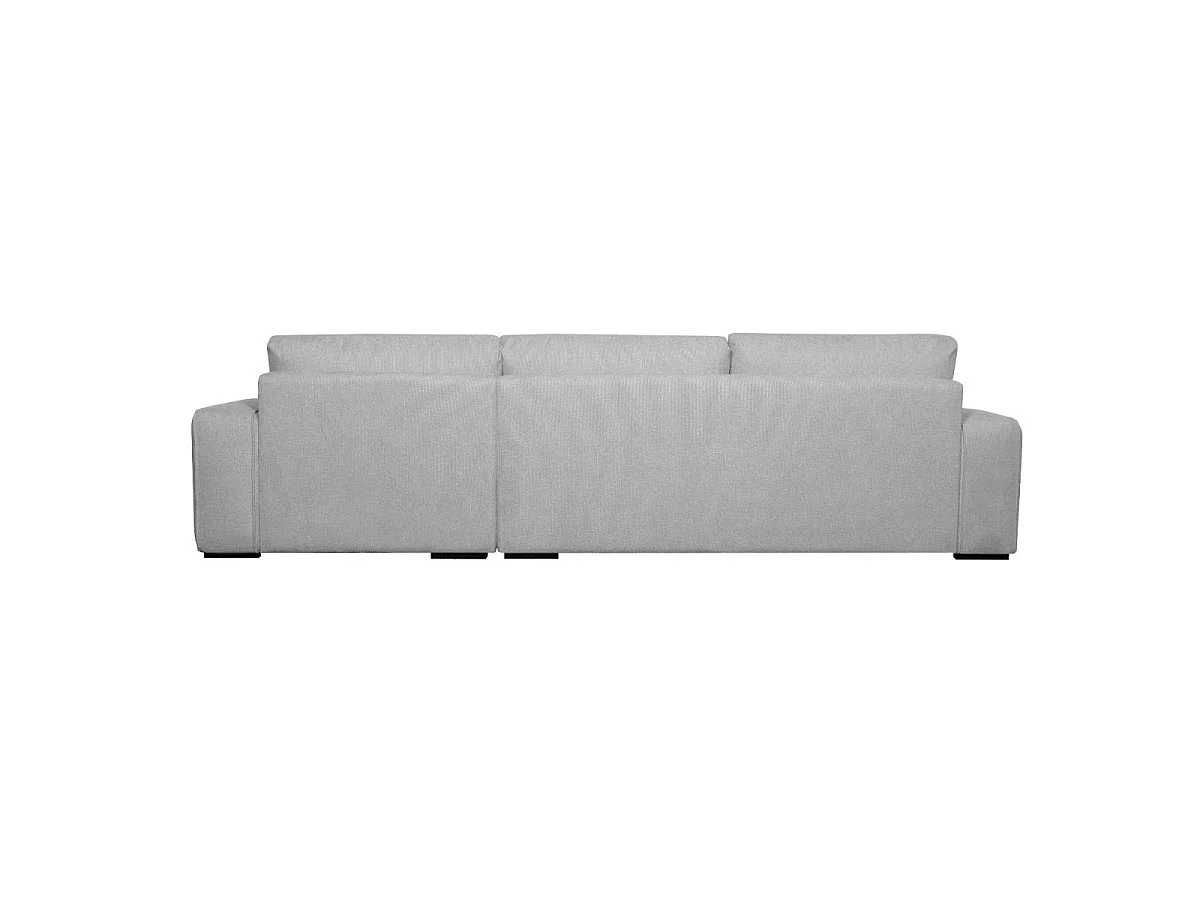 Canapé d'angle droite California - 3 places - Tissu - Gris