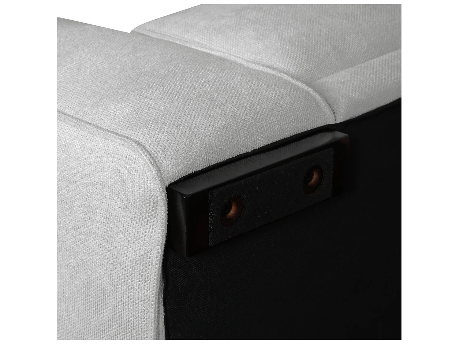 Canapé d'angle droite California - 3 places - Tissu - Gris