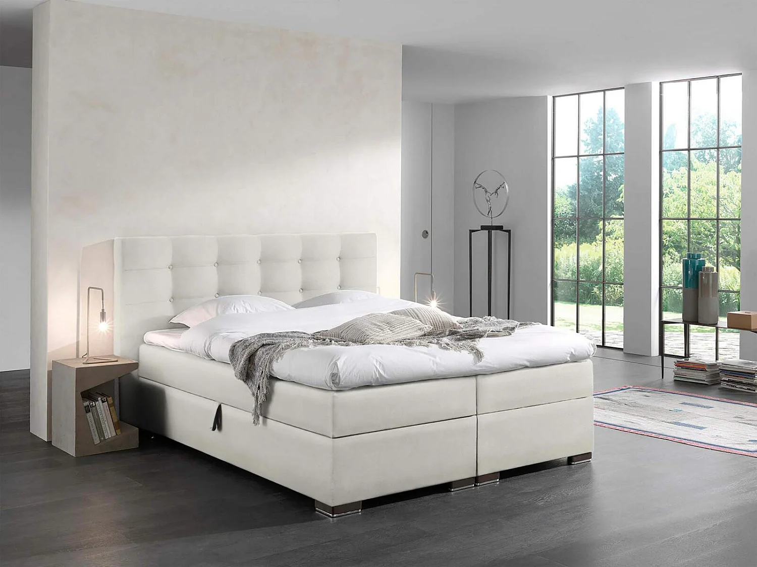 Sommier tapissier Malaga 140x200cm blanc