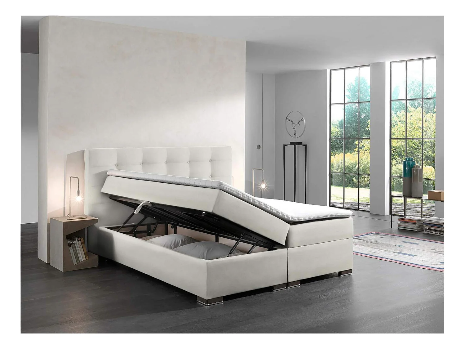 Sommier tapissier Malaga 140x200cm blanc