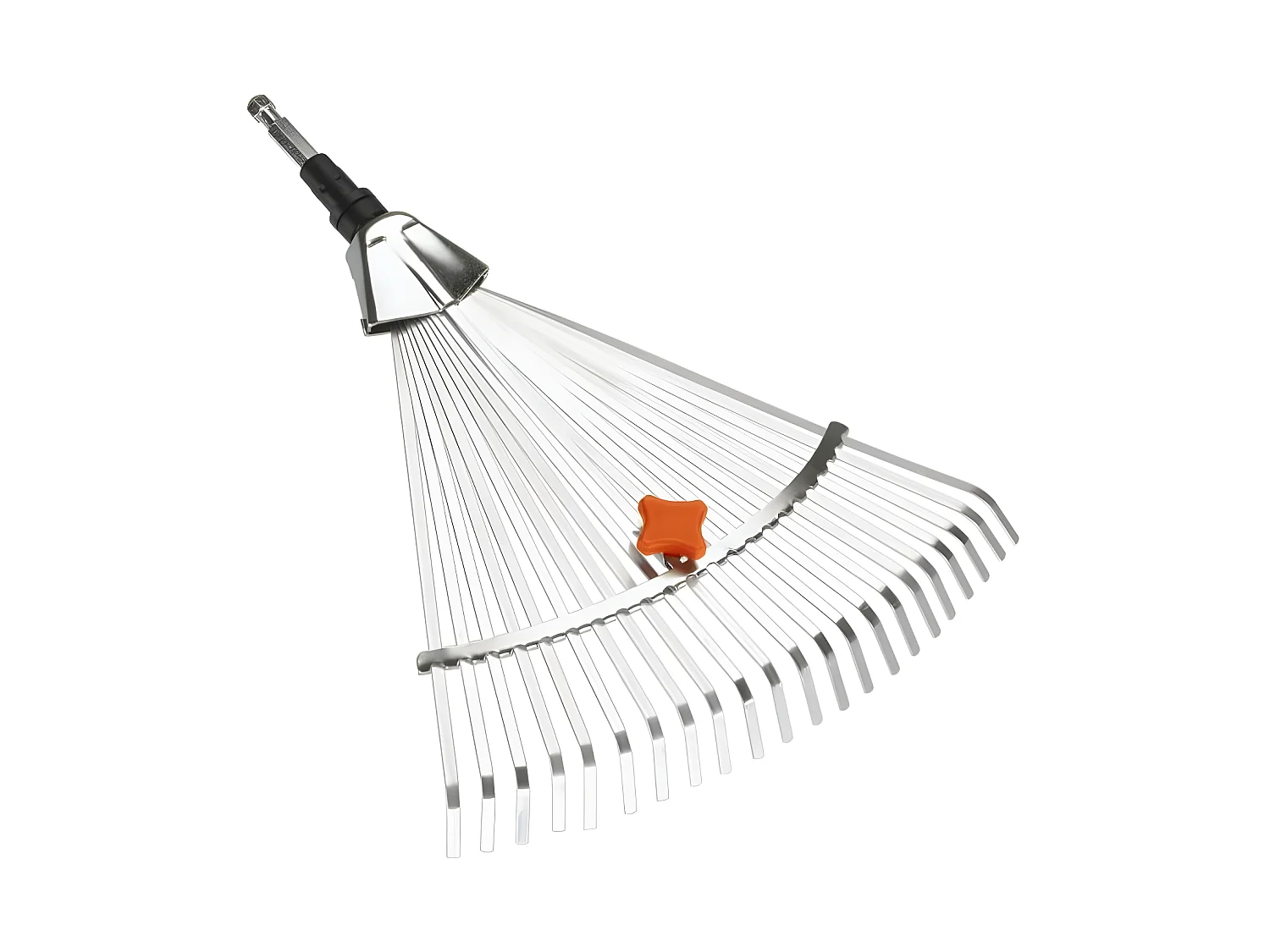 GARDENA Balai a gazon réglable 30-50cm Combisystem - Acier zingué ressorts – 22 dents – Ratissage herbe – Garantie 25 ans