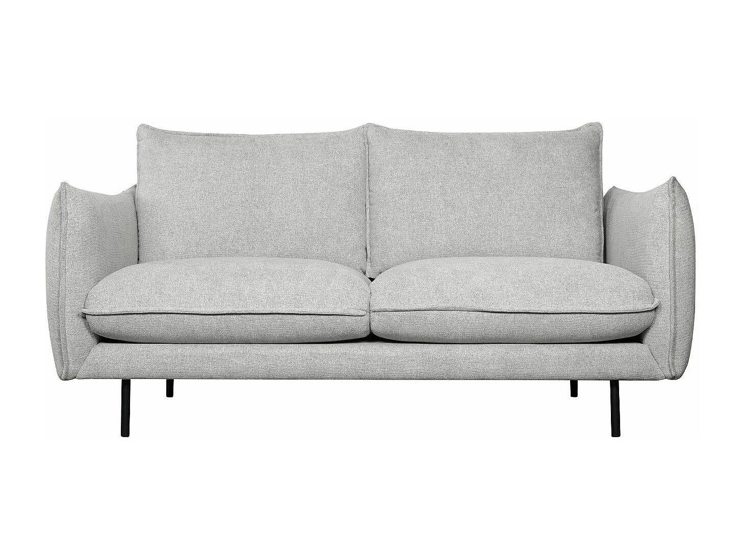 Tweezitsbank Milano van stof - grijs