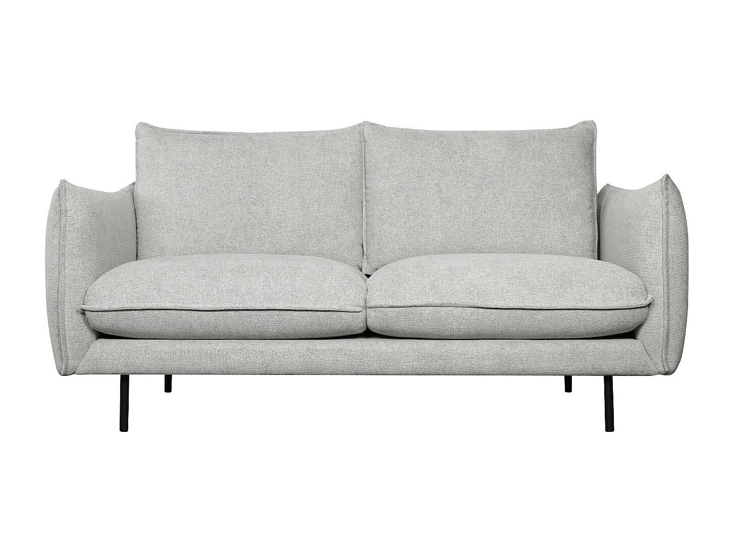 Tweezitsbank Milano van stof - grijs