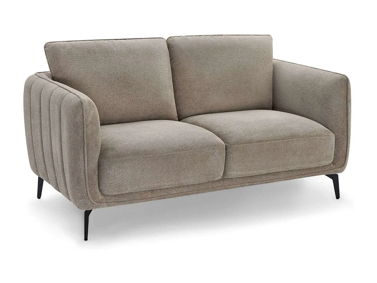 Sofa 2-Sitzer Selena - Stoff Chenille - Taupe