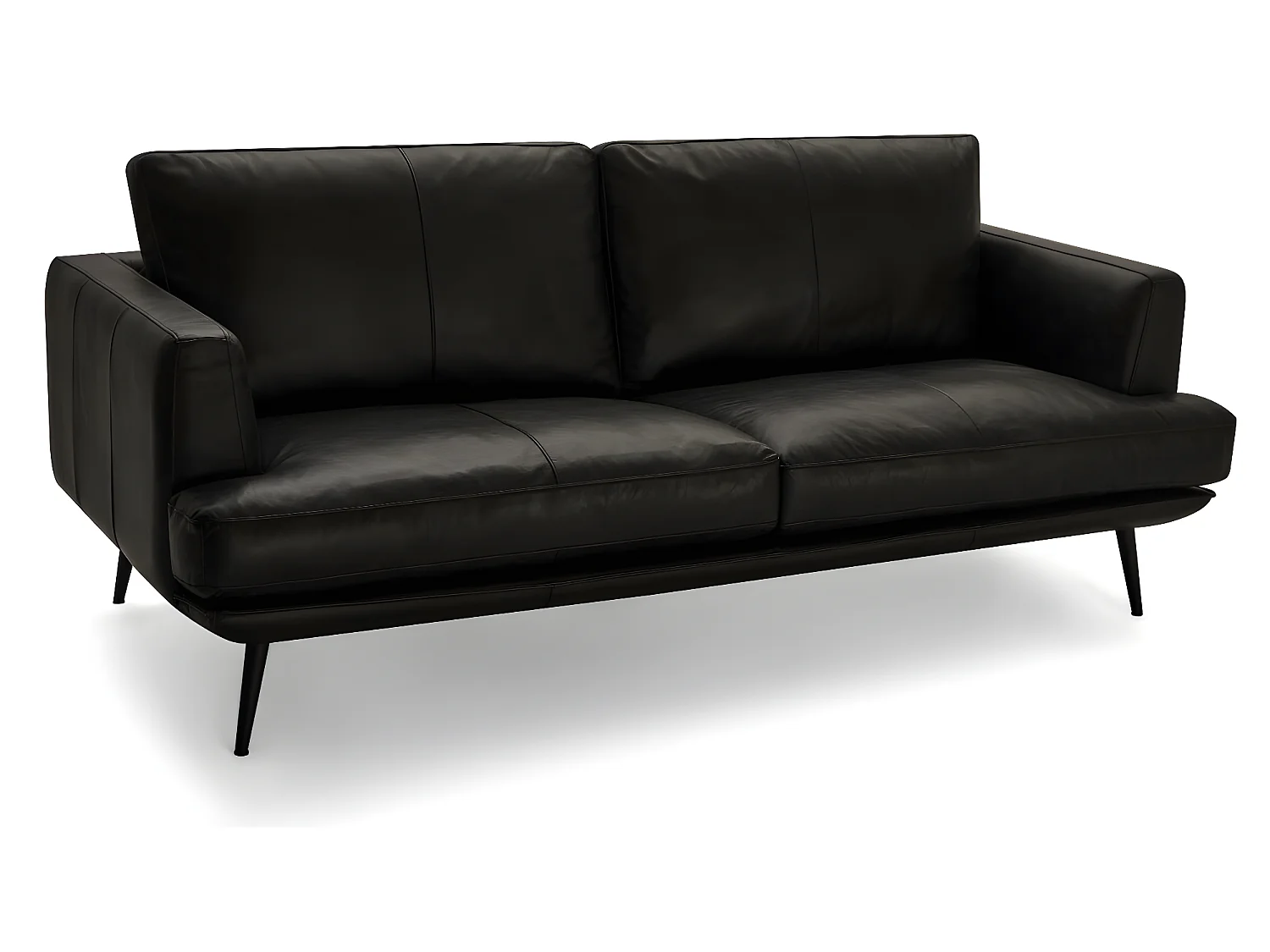 Canapé Havana - 3 places - Cuir - Noir