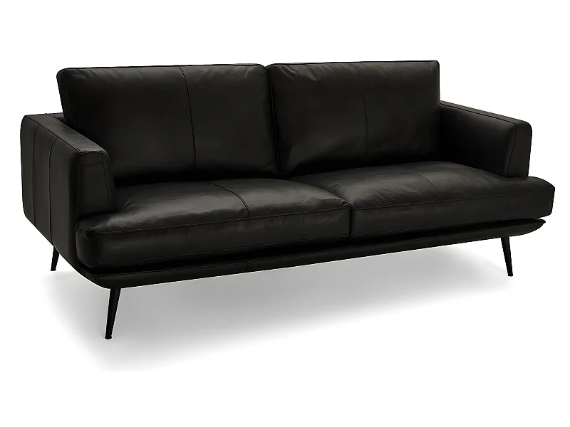 Canapé Havana - 3 places - Cuir - Noir