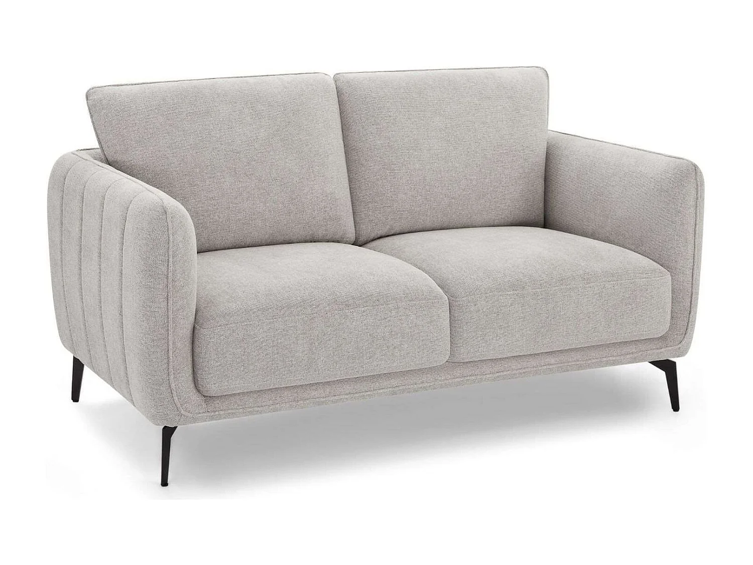 Tweezitsbank Selena van stof - grijs