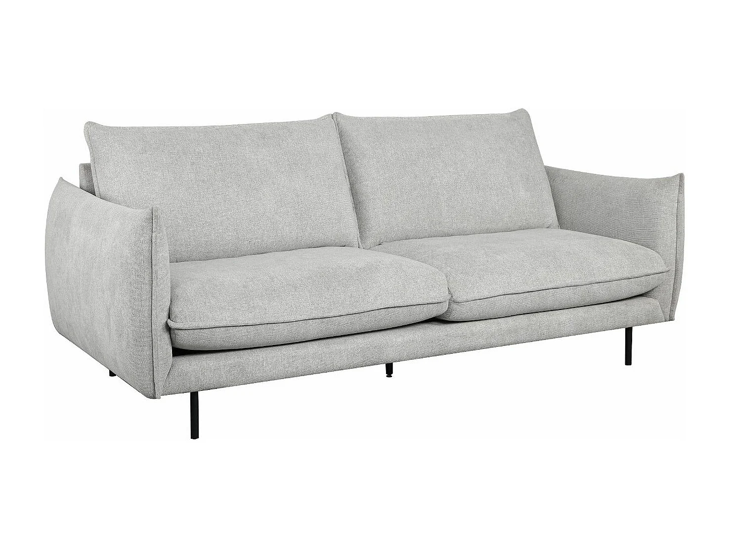 Driezitsbank Milano van stof - grijs