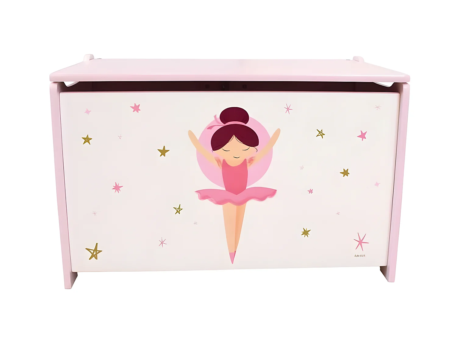 Coffret à jouets en bois - Danseuse Ballerine 40 x 58 x 36 cm