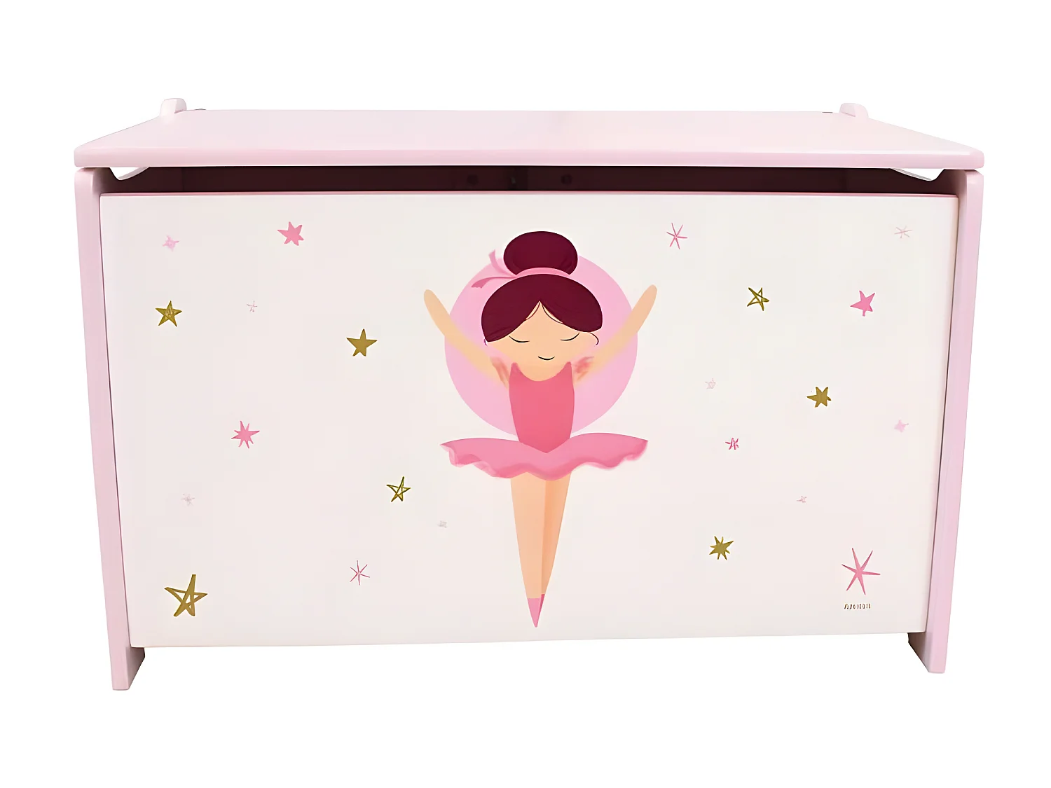 Coffret à jouets en bois - Danseuse Ballerine 40 x 58 x 36 cm