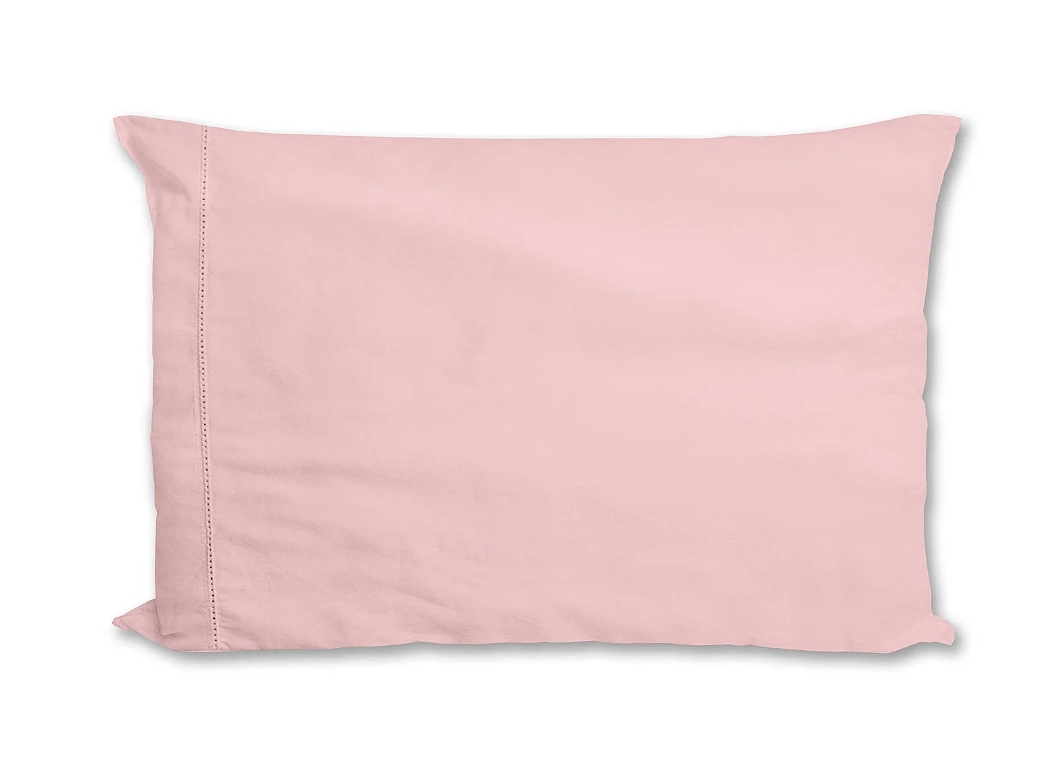 Lot de 2 taies d'oreillers en coton percale rose 50x75 cm