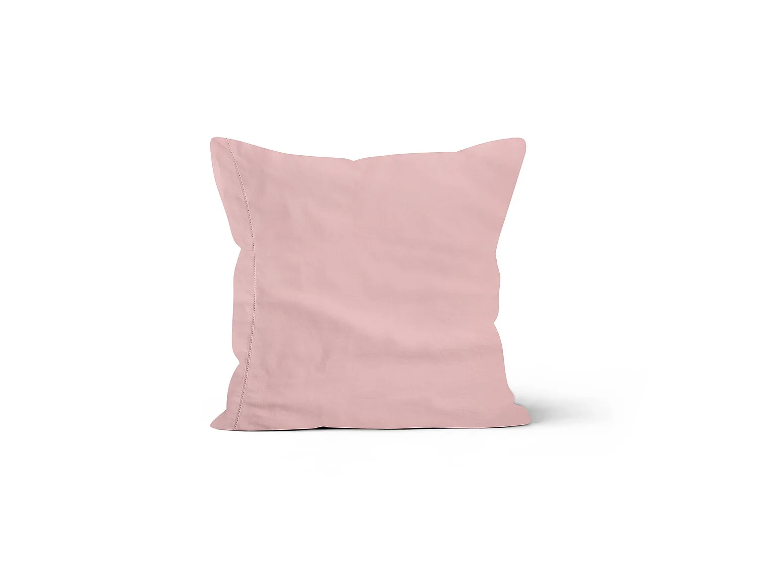 Lot de 2 taies d'oreillers en coton percale rose 50x75 cm