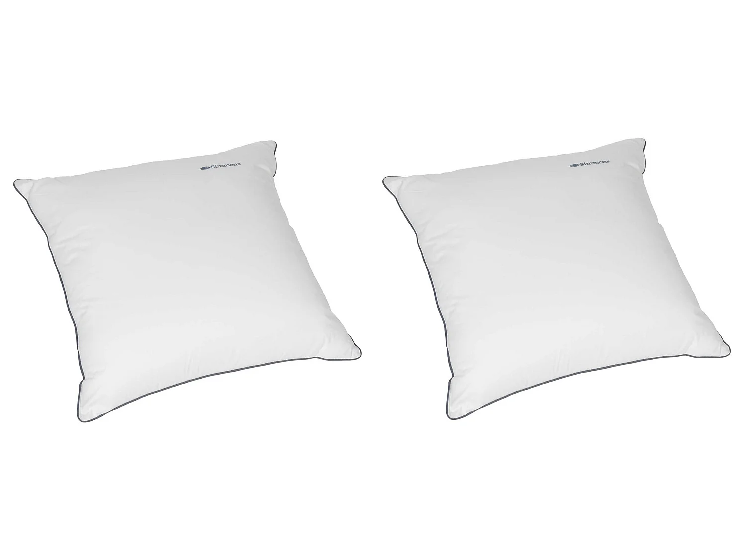Lot de 2 oreillers Microgel Moelleux percale Simmons 60x60