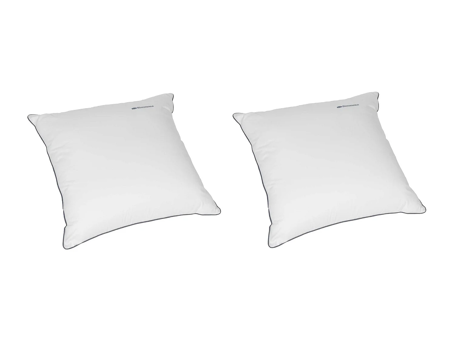 Lot de 2 oreillers Microgel Moelleux percale Simmons 60x60