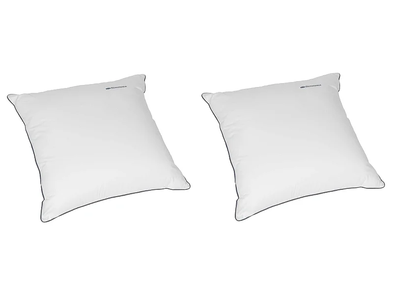 Lot de 2 oreillers Microgel Moelleux percale Simmons 60x60
