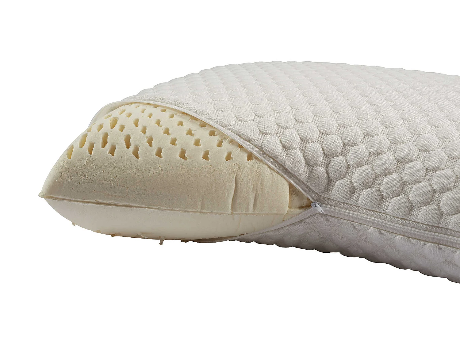 Lot de 2 oreillers latex et housses de protection Someo 40x60