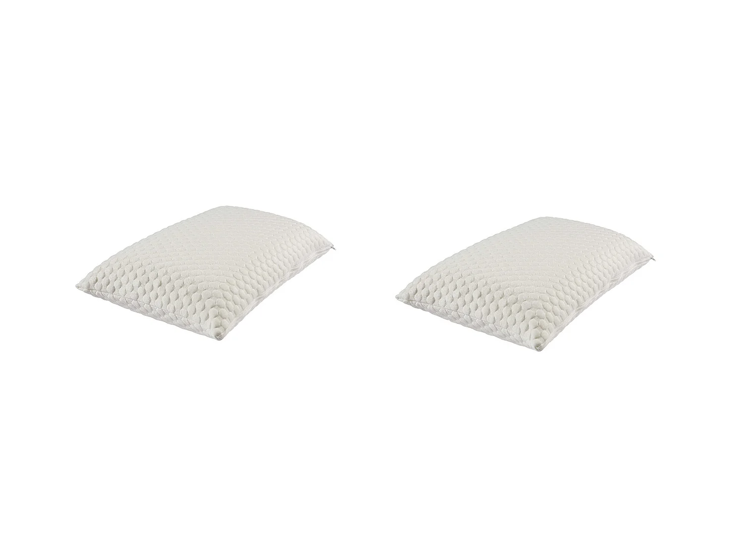 Lot de 2 oreillers latex et housses de protection Someo 40x60