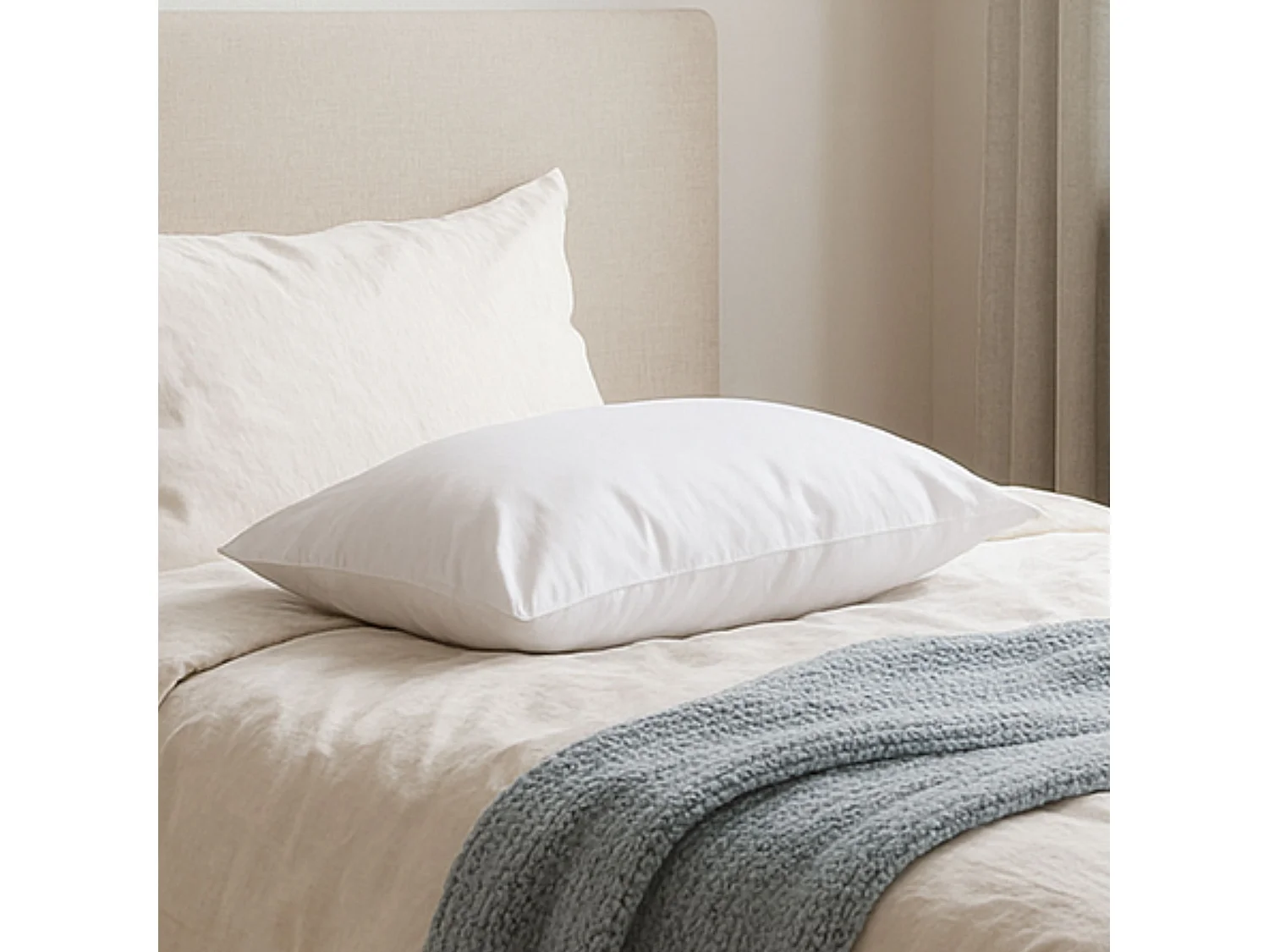 Oreiller anti-punaises et anti-insectes moelleux enveloppe microfibre 50x70