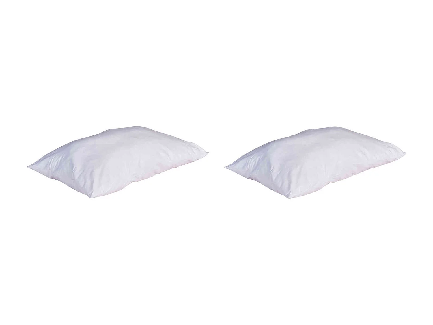 Lot de 2 oreillers recyclés moelleux enveloppe microfibre 50x70