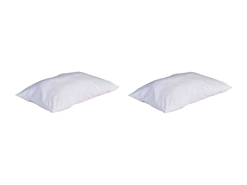 Lot de 2 oreillers recyclés moelleux enveloppe microfibre 50x70