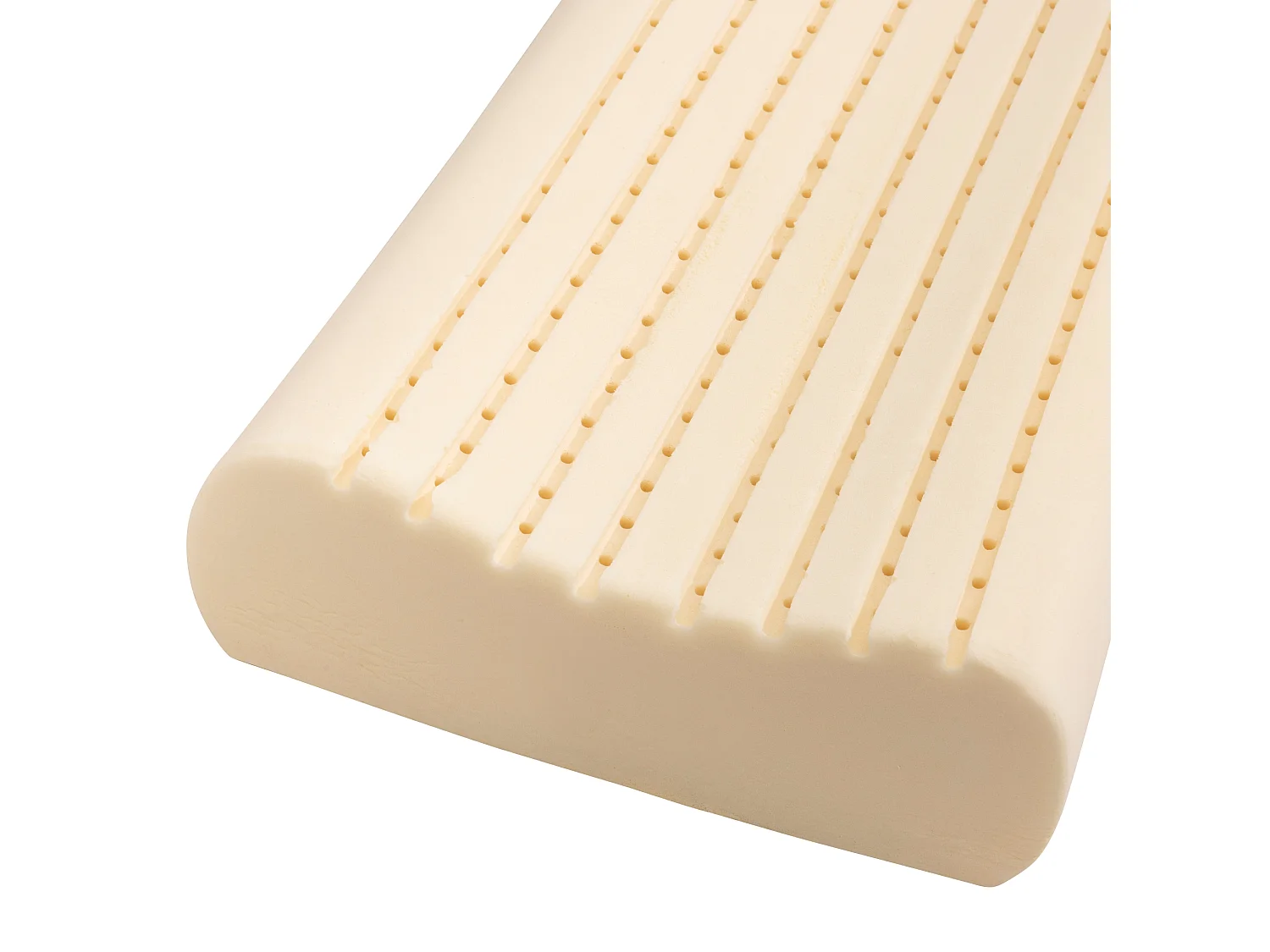 Lot de 2 oreillers ergonomiques latex naturel et taies d'oreillers percale Someo 40x60