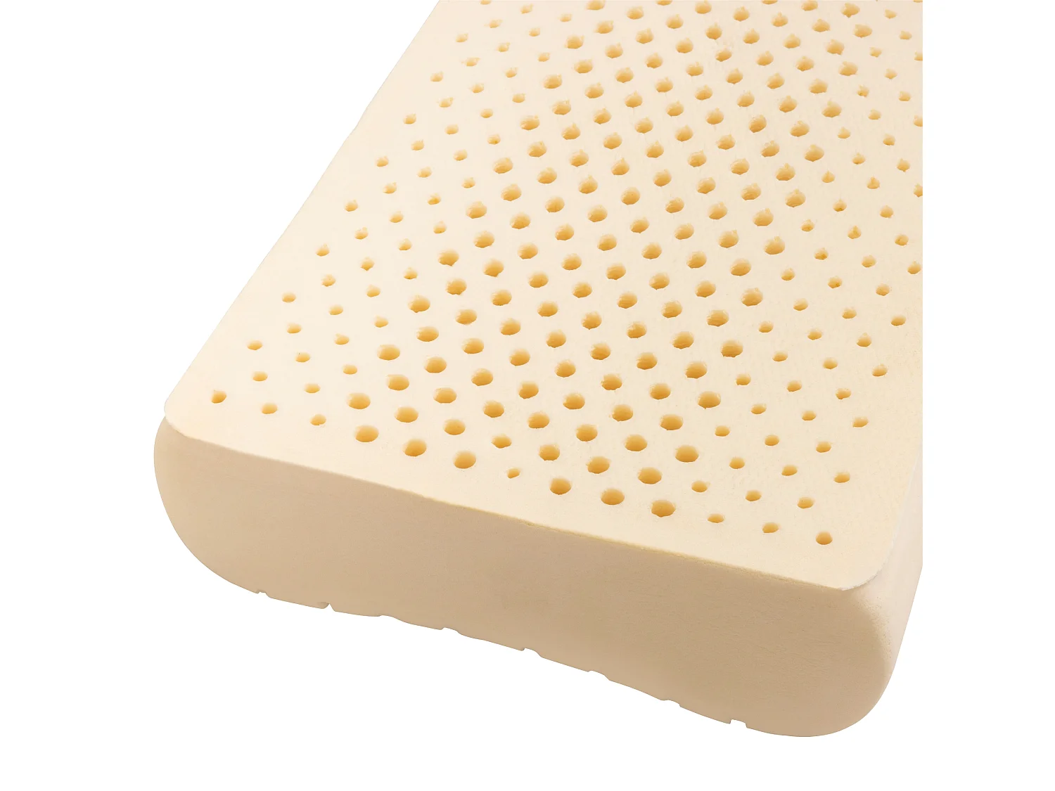 Lot de 2 oreillers ergonomiques latex naturel et taies d'oreillers percale Someo 40x60