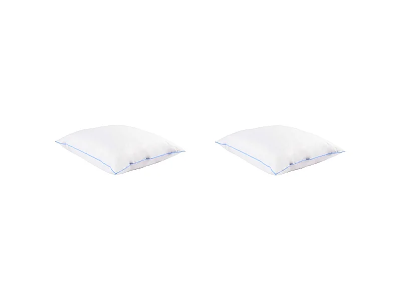 Lot de 2 oreillers moelleux/ferme duvet de canard anti-allergènes Someo 60x60
